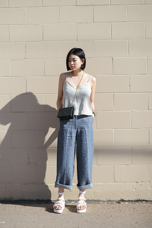 sky blue wide leg New Classics Studios pants