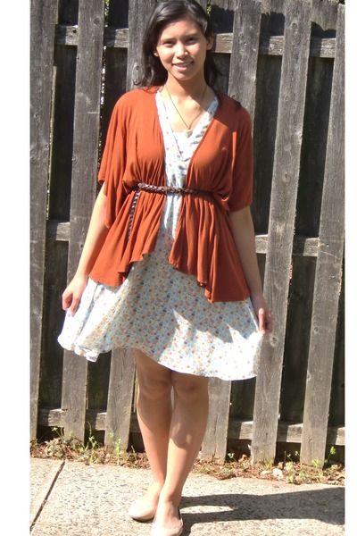 burnt orange flowy dress