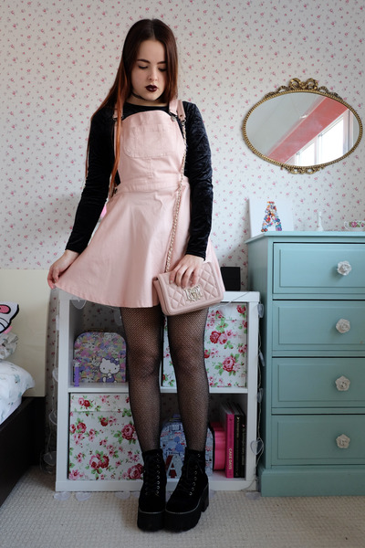 light pink pinafore dress
