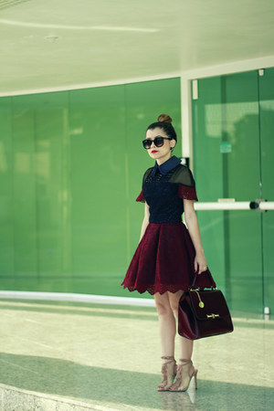 maroon Jones&Jones dress