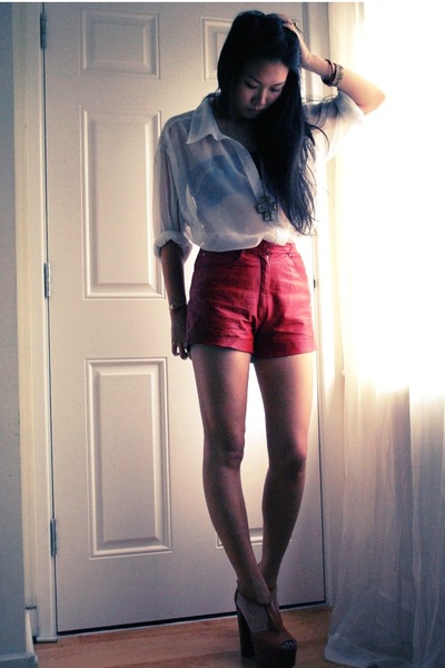 vintage red shorts