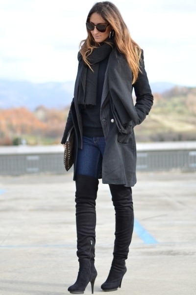 With Over The Knee Boots Over The Knee Boots Fashion Bollywood Outfits