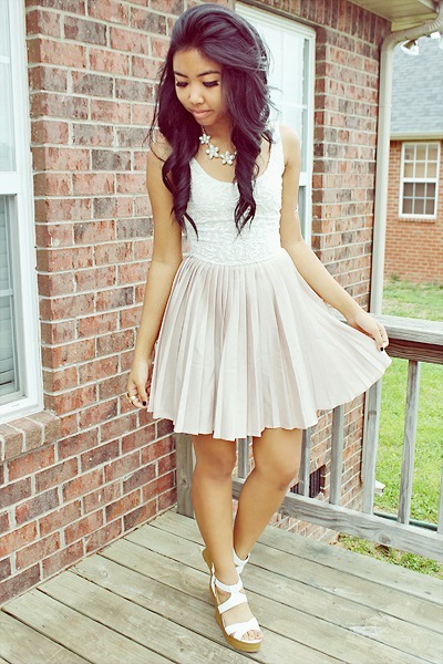 White dressy wedges Clearance