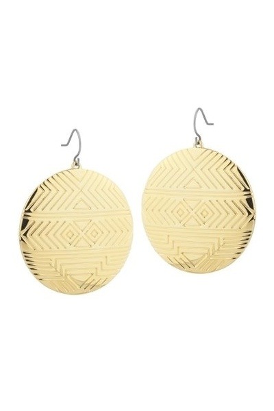 Gold House Of Harlow 1960 Earrings Medallion In By Gold House Of Harlow 1960 Earrings