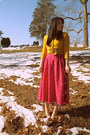 Hot-pink-thrifted-vintage-dress