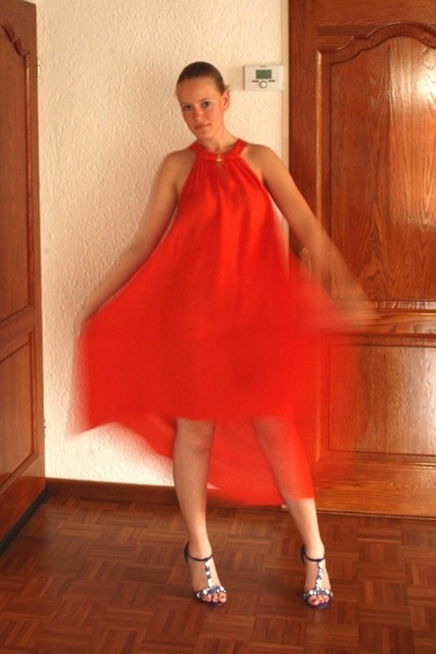 blue lk bennett heels carrot orange lyocell the conscious