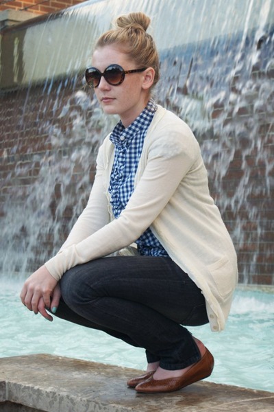 blouse with cardigan