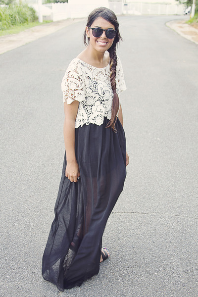 forever 21 white lace top