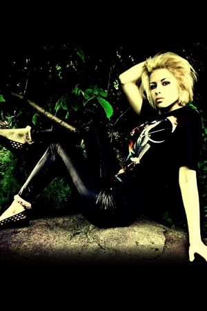 black NewYorker t-shirt - black handmade leggings - black Friis & Co shoes