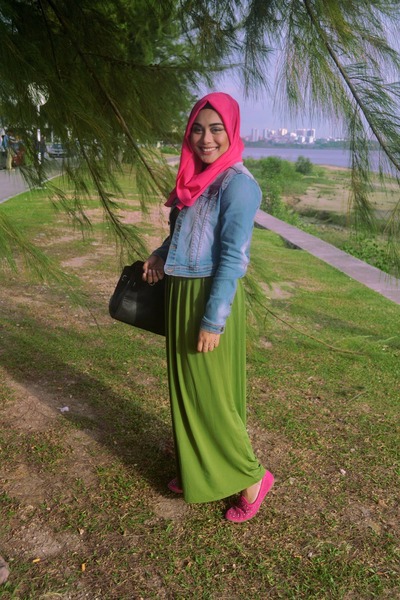 olive green denim dress