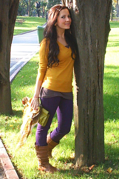 British Fashion Stores on Gold Primark Sweaters Purple Primark Jeans Brown British Home Store