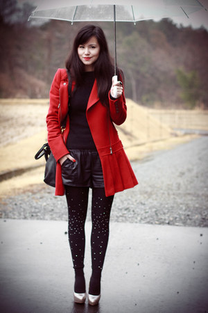 Burberry Blue Label coat - Forever 21 shoes - vintage sweater