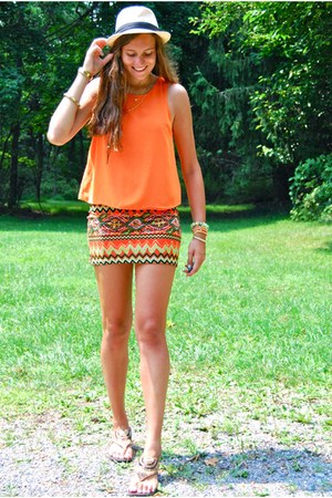 orange Kharisma skirt - light orange LoveKhloe bracelet