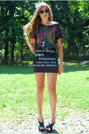 black Urban Outfitters skirt - black Urban Outfitters shoes