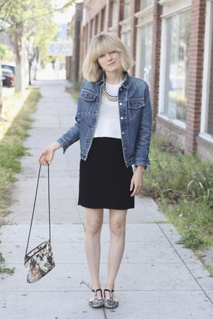 vintage jacket - APC shoes - cats vintage bag - Alexander Want top