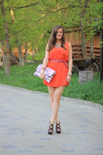 debenhams orange dress