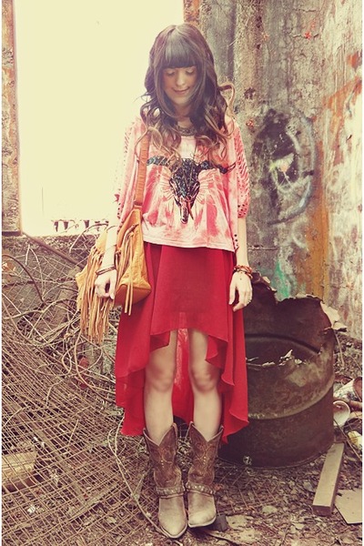off white Durango boots - beige mexy shop sweater - eggshell Forever 21 shirt