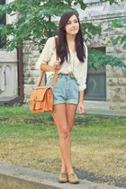 orange romwe bag - white romwe top