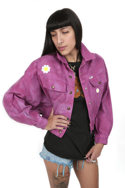 guess pink denim jacket