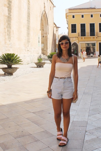 high waisted denim shorts zara