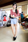 Ruby-red-cotton-on-top-sky-blue-vintage-shorts-black-graxie-shoes-ivory-fo