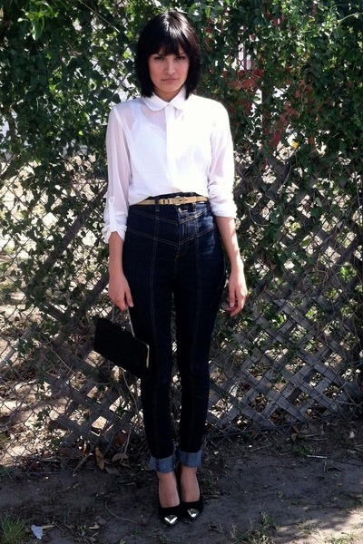 black belt for high waisted jeans