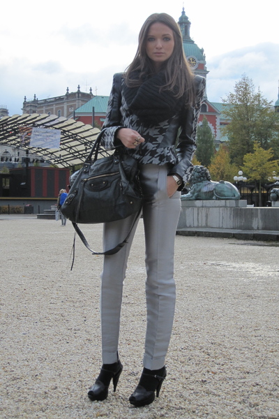 balenciaga pants womens silver