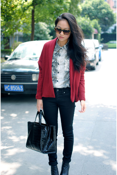 Burgundy Cardigan - How to Wear and Where to Buy | Chictopia