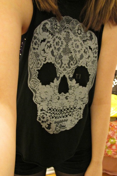 skull blouse forever 21