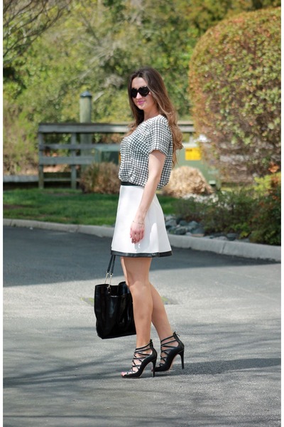 White Banana Republic Skirts Check Print Shirts Black White Banana Republic Skirt Check Print Shirt Black Stry Heels