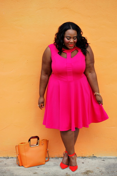 ashley stewart pink dresses