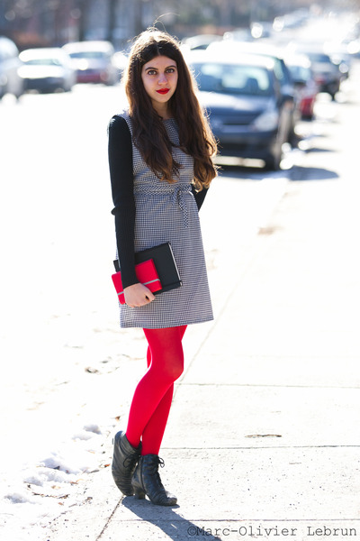 red school tights