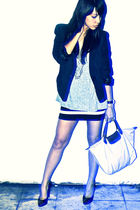 black sm department store blazer - gray Forever 21 - black Forever 21 skirt - bl