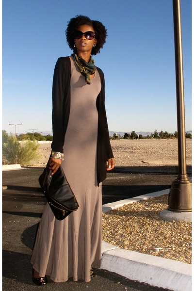 Black Clutch Top Purses Heather Gray Maxi Dress Go Couture Black Clutch Top Purse Heather Gray Maxi Dress Go Couture