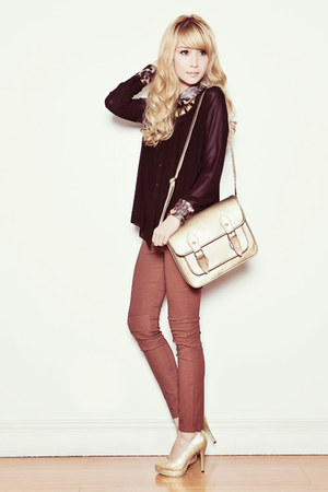 gold Dazzled bag - black clothes for the goddess blouse