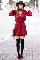 ruby red Tea and Tulips dress