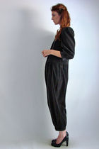 black 90s vintage pants - black 90s vintage top