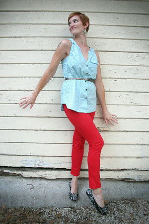 red rag & bone jeans - light blue Silence & Noise blouse