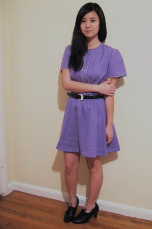 dress - vintage belt - payless shoes - accessories